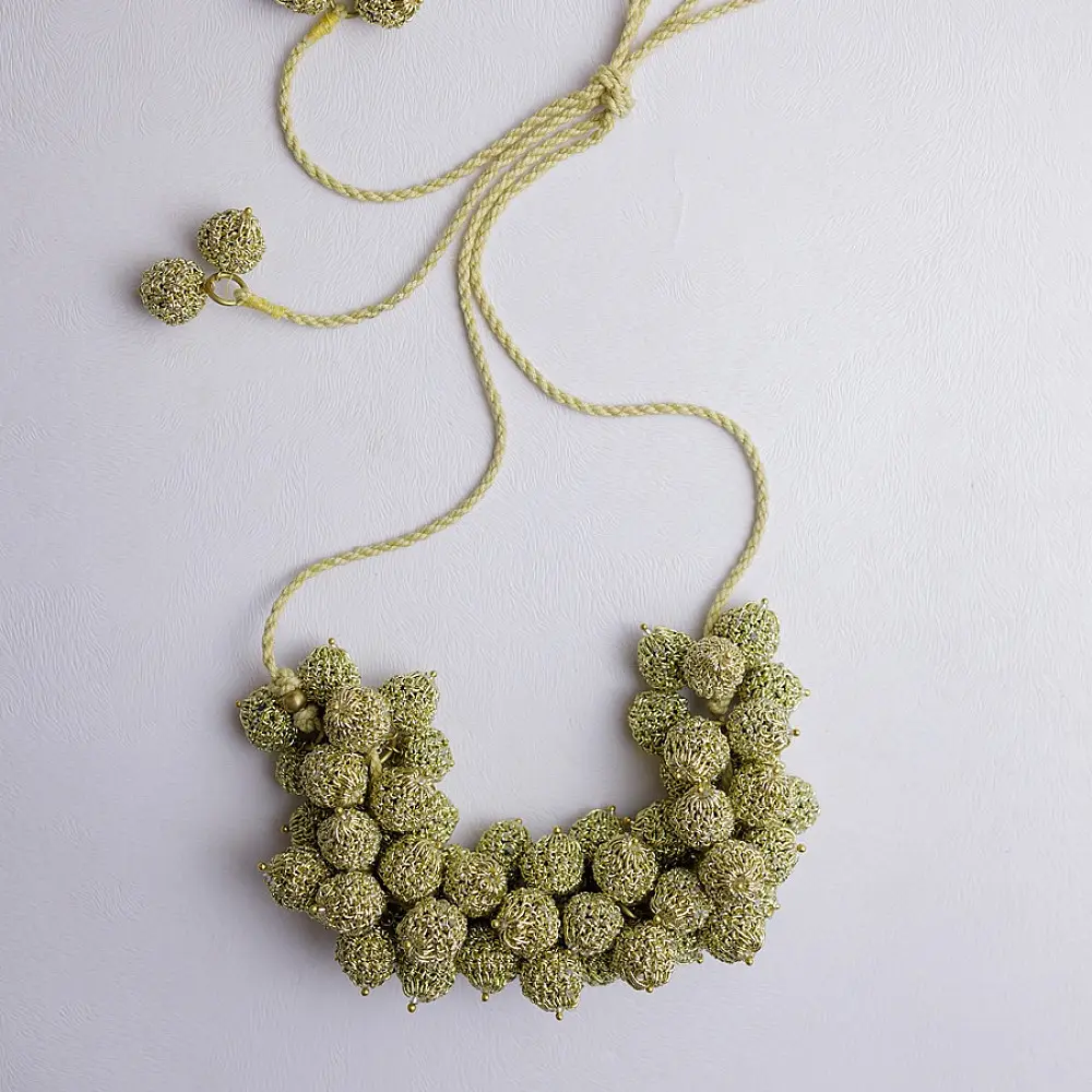 Crochet Necklace | Devi Necklace ~ Gold