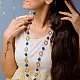 Crochet Necklace | Cheer Necklace ~ Cobalt Blue, Metallic