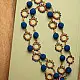 Crochet Necklace | Cheer Necklace ~ Cobalt Blue, Metallic