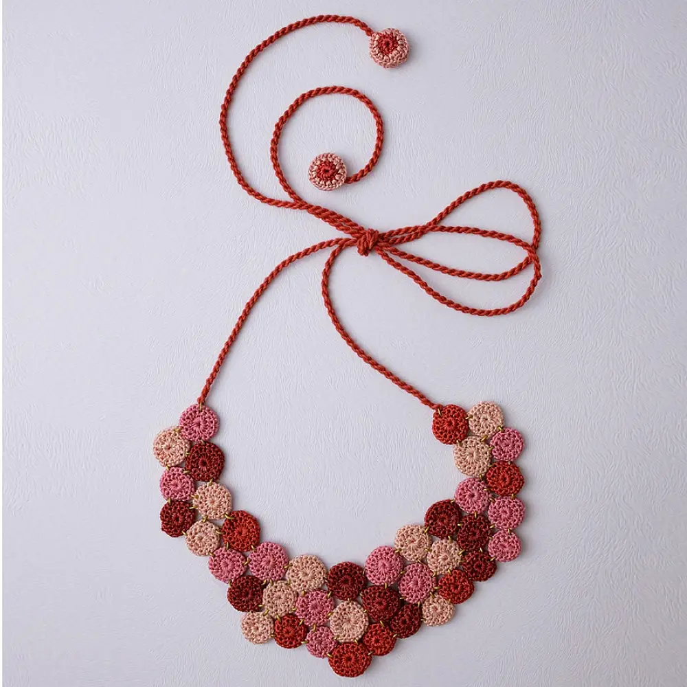 Crochet Necklace | Zuri Necklace ~ Red