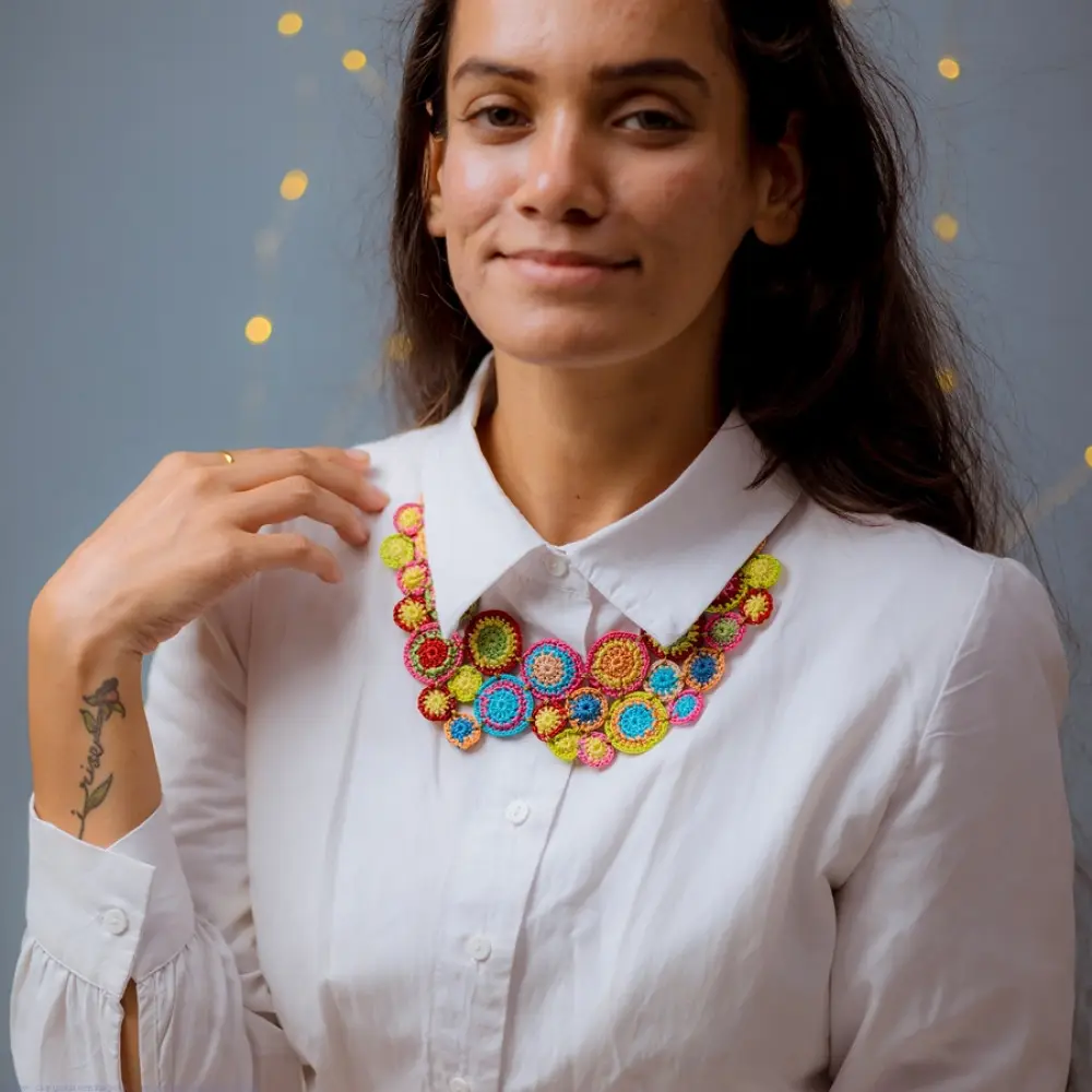 Crochet Necklace | Kai Necklace ~ Multicoloured