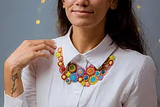 Crochet Necklace | Kai Necklace ~ Multicoloured