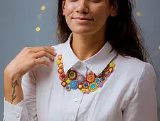 Crochet Necklace | Kai Necklace ~ Multicoloured