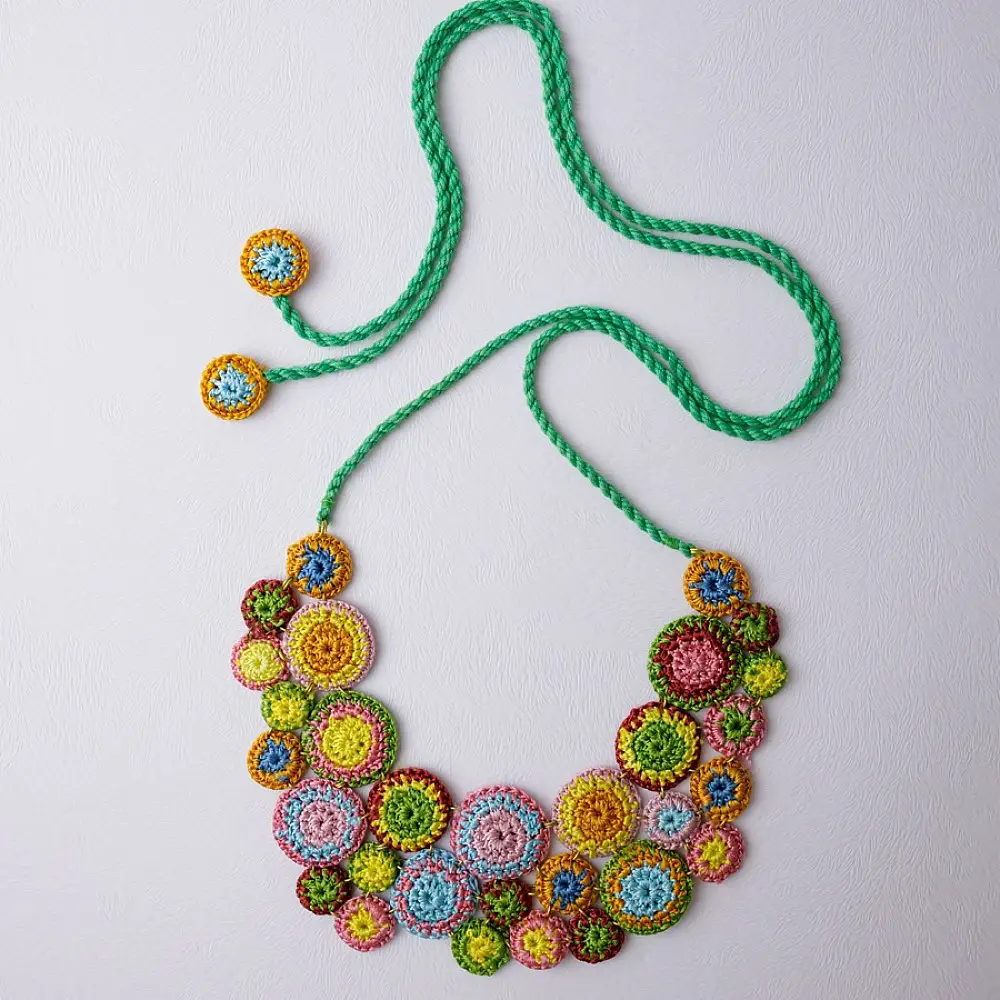 Crochet Necklace | Kai Necklace ~ Multicoloured