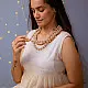 Crochet Necklace |  Vrishti ~ Rose Shimmer