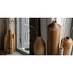 Sankhla | Handmade Wooden Home Decor Vase ( Set of Five )