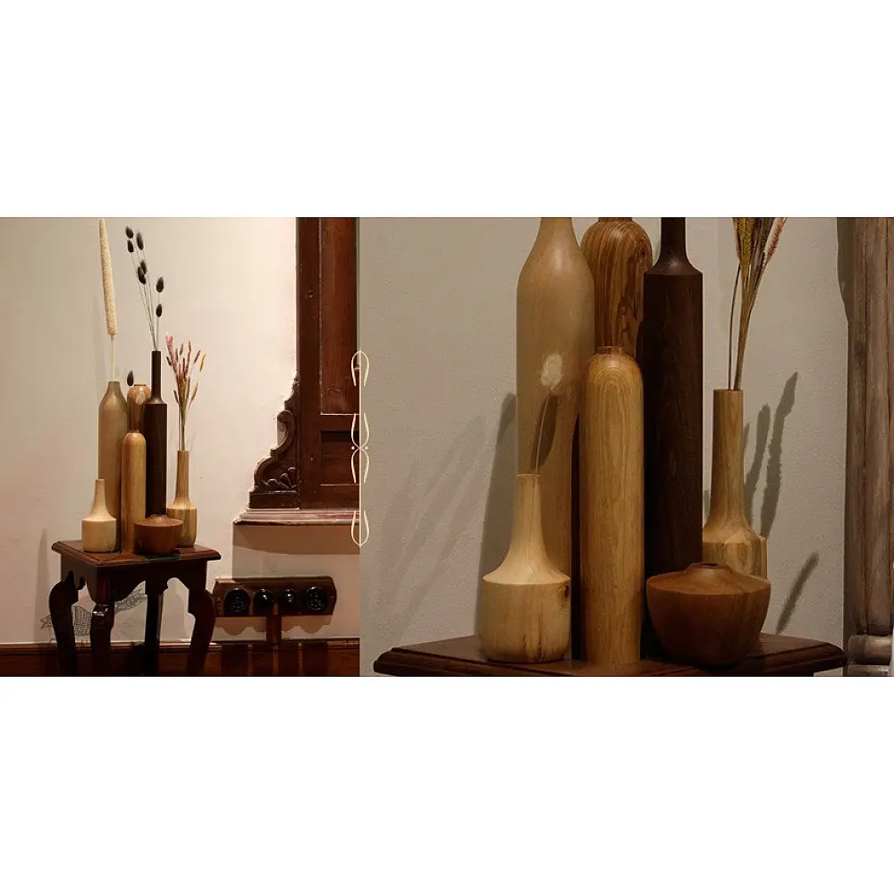 shop Handmade Wooden Vase (Set)