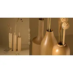 Sankhla | Wooden Flower Vase (Set of Three )