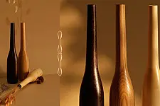 Sankhla | Wooden Miniature Vases (Set of Three)