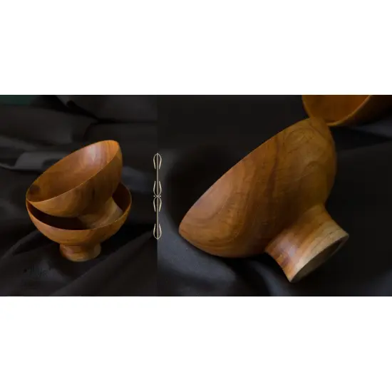 shop Teak Wood Bowl ( Set of Two)