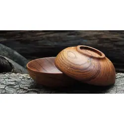 Sankhla ✼ Wooden Burmese Bowl (Set of two) ✼ 2