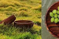 Sankhla ✼ Wooden Marandi Bowl ✼ 12