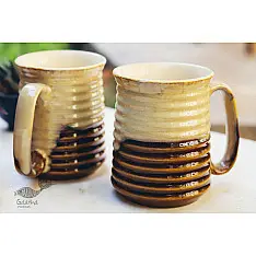 Khurja Pottery ❤ Beer Mug ❤ 20 ( set of 2 )