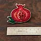 shop Hand Embroidered Jewelry - Pomegranate felt brooch