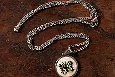 Needle Art ~ Hand Embroidered Jewelry - Butterfly Necklace