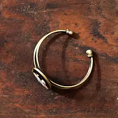 Needle Art ~ Hand Embroidered Jewelry - Swan in a pond bracelet 