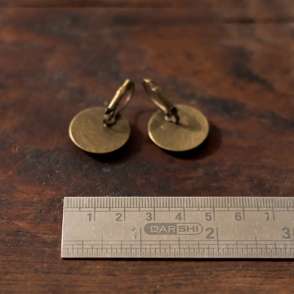 shop Hand Embroidered Jewelry - Moon Earrings