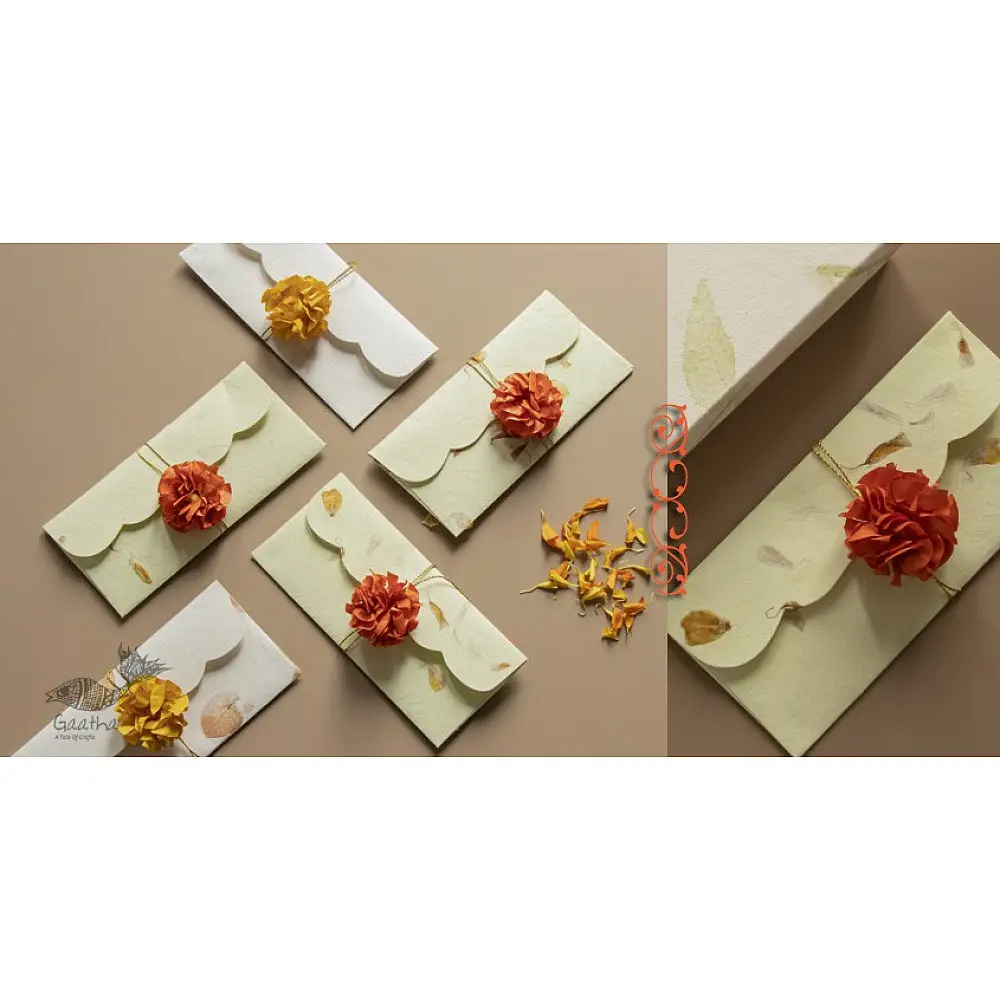 designer decorative Marigold flower Envelopes