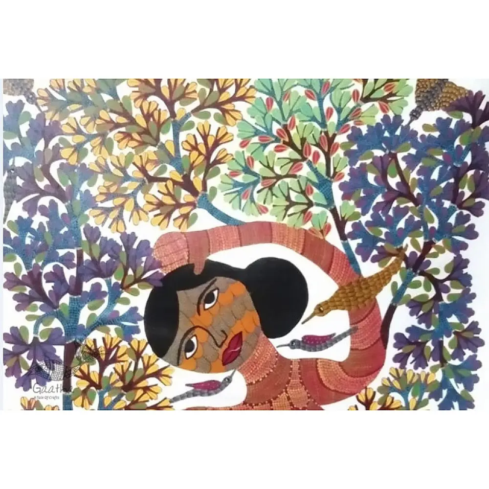 tribal gond painting-Forest