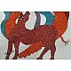 tribal gond painting-Peahen 