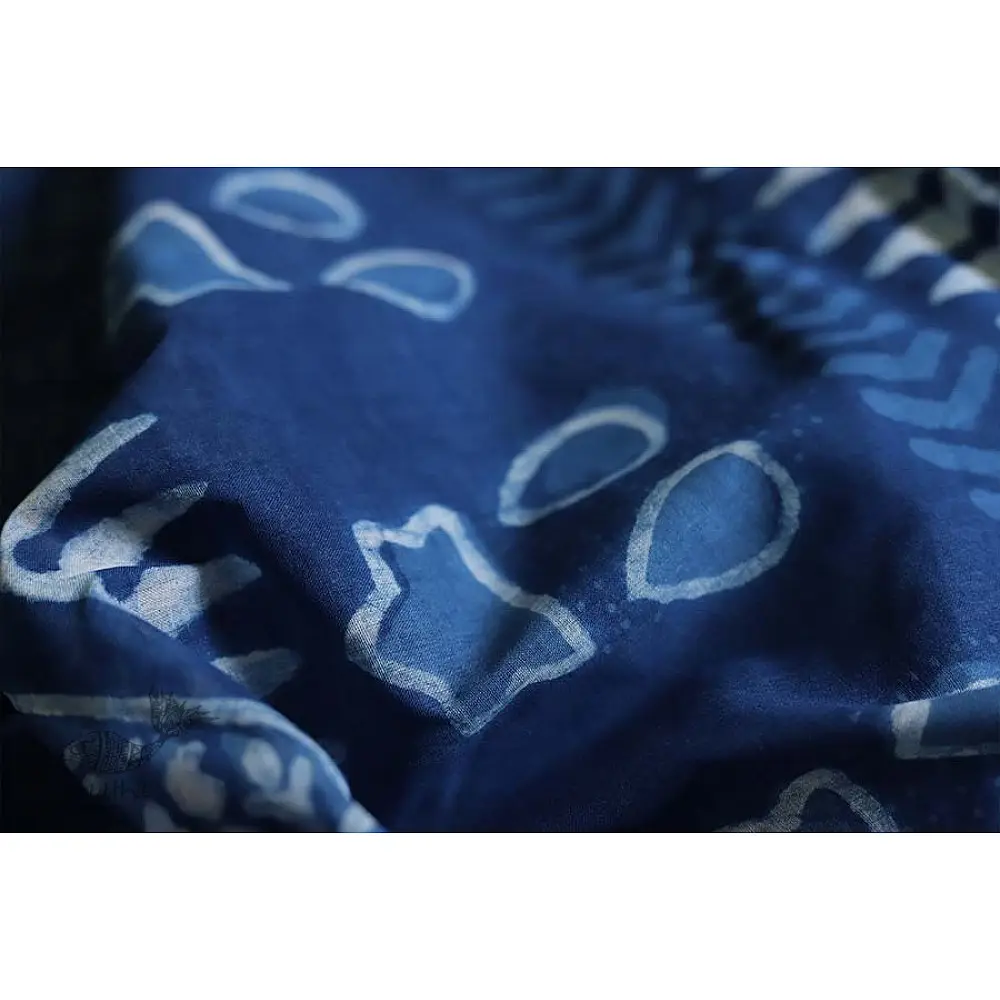 अश्विन ✻ Indigo Dabu ✻ Cotton Saree - 18