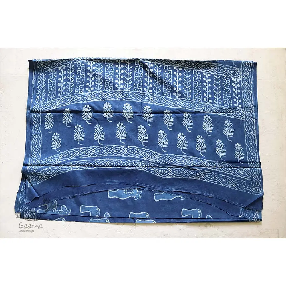 अश्विन ✻ Indigo Dabu ✻ Cotton Saree - 20