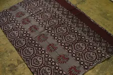 Saanjhh . साँझ | Block Printed Cotton Dabu Saree - Flower Motif