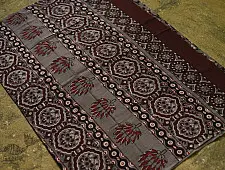 Saanjhh . साँझ | Block Printed Cotton Dabu Saree - Flower Motif