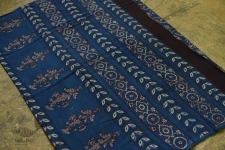 Saanjhh . साँझ | Dabu Block Printed Indigo Cotton Saree 