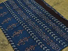 Saanjhh . साँझ | Dabu Block Printed Indigo Cotton Saree 