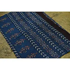 Saanjhh . साँझ | Dabu Block Printed Indigo Cotton Saree 