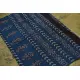 shop dabu hand block printed cotton saree indigo