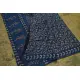 shop dabu hand block printed cotton saree indigo