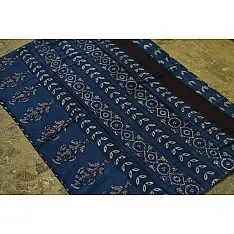 Saanjhh . साँझ | Block Printed Cotton Dabu Saree - Lotus Motif