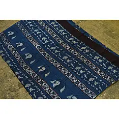 Saanjhh . साँझ | Block Printed Cotton Dabu Saree - Kamal Block