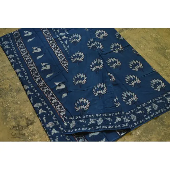 shop dabu hand block printed cotton saree