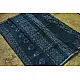 shop Dabu  Block Print - Chanderi Indigo Saree pigeon-motif