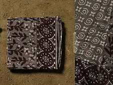 Saanjhh . साँझ | Block Printed Cotton Dabu Saree - Flower Motif