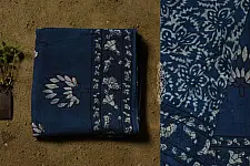 Saanjhh . साँझ | Block Printed Cotton Dabu Saree - Kamal Block