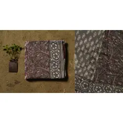 Saanjhh . साँझ | Dabu Block Printed Cotton Grey Saree 