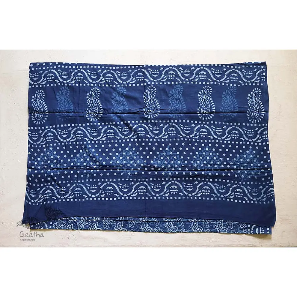 अश्विन ✻ Indigo Dabu ✻ Cotton Saree - 21
