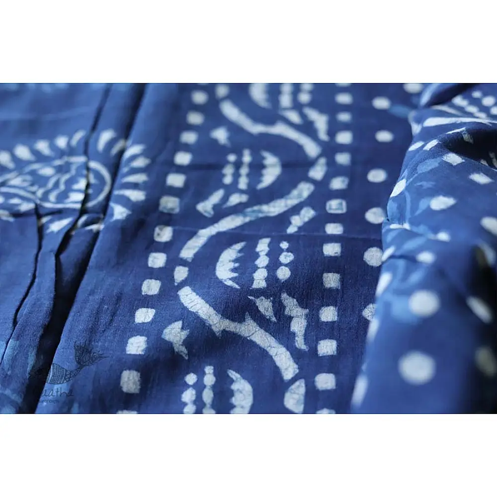 अश्विन ✻ Indigo Dabu ✻ Cotton Saree - 21