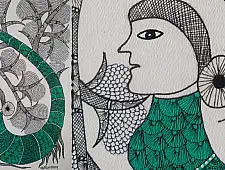 Gond Art | (14"x15")
