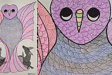 Gond Art | An Owl (15"x 22")