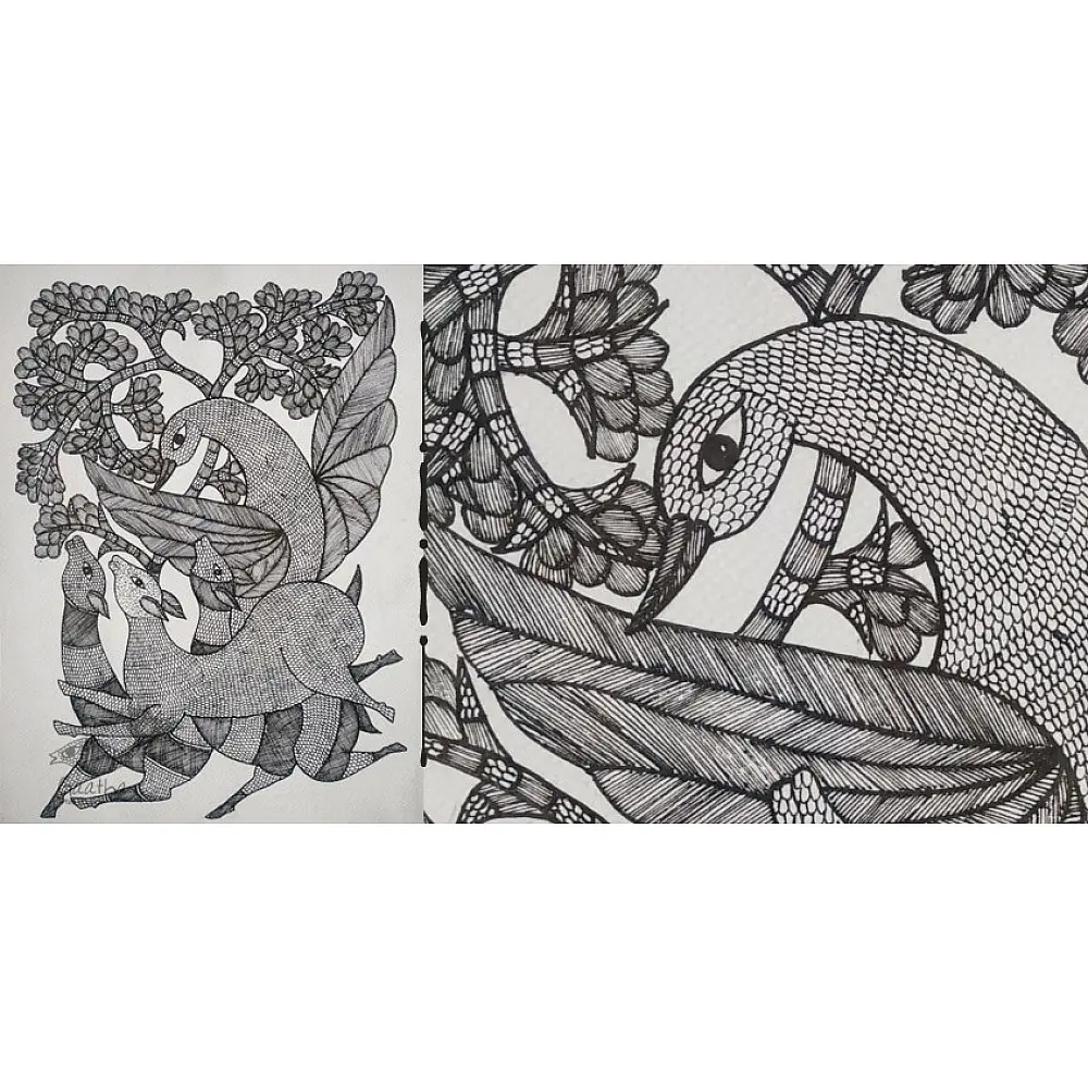 Gond art india - bird