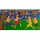 Gond art-  Krishna with Friends 