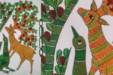 Gond Art | Parrot (14"x15")