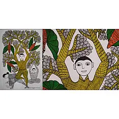 Gond Art | Yoga (15"x 22")