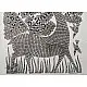 Gond art india - hand painted gond  deer painting 