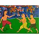 Gond art-  Krishna with Friends 